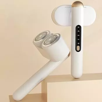 Двойная головка для удаления катышков с одежды, перезаряжаемые бритвы для свитеров, для удаления катышков, электрическая бритва для ткани, 4 скорости, удаление пуха белый