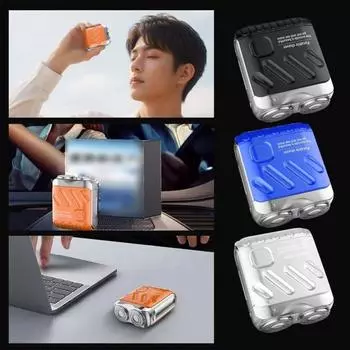 Двойная головка портативная роторная бритва магнитный инструмент для удаления волос на лице гладкая мужская электробритва для папы