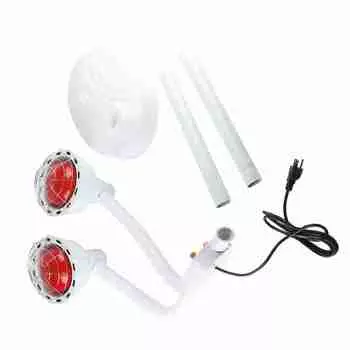 Двойная головка Регулируемый инфракрасный свет нагревательная терапия напольная подставка косметическая лампа для процедур