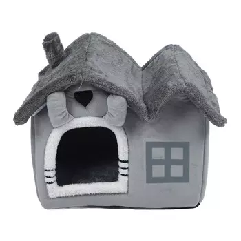 Двойная крыша для собачьей будки для дома со съемной подушкой и моющимся чехлом для маленьких собак L L