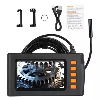 Двойная линза бороскоп эндоскоп камера 1080P канализационная камера с 4,3-дюймовым ЖК-экраном инспекционная камера IP67 водонепроницаемый объектив инструменты 2m чёрный