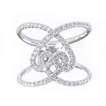 Двойная любовь дизайн обручальные кольца для женщин кристалл кубического циркония Роскошные модные женские аксессуары на палец заявление кольцо 10