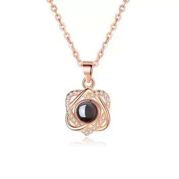 Двойная любовь Проекция в форме сердца Я люблю тебя Ключичная цепочка Нежный ветер