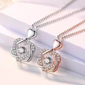 Двойная любовь S925 Серебряный смарт-ожерелье модный темперамент тренд шестиконечная звезда орнамент женский 925