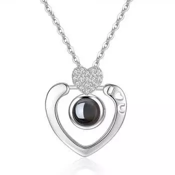 Двойная Любовь Темперамент Универсальная Я Люблю Тебя Проекция Цепочка на Ключицу