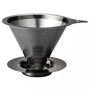 Двойная металлическая сетка HARIO для 1–4 металлических черных нержавеющих чашек для горячих напитков, сталь, вода/посудомоечная машина DMD-02-MBK