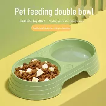 Двойная миска для кошек с защитой от опрокидывания – миска для еды и воды с функцией автоматического наполнения