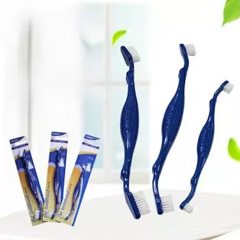 Двойная мягкая зубная щетка для собак с щетиной для ухода за полостью рта Medium