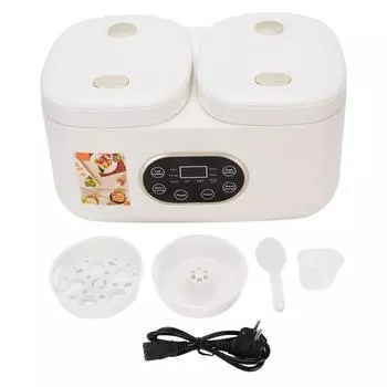 Двойная мультиварка-рисоварка с откидной крышкой и функцией таймера Съемная многофункциональная кастрюля для приготовления пищи L