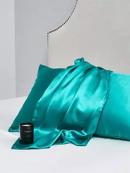 Двойная наволочка для тела, одинарная упаковка, шелковая наволочка, наволочки, простая однотонная наволочка из искусственного шелка и атласа B51x137cm слоновая кость