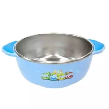 Двойная нескользящая миска Lilpang Tayo из нержавеющей стали, разноцветные, 1 шт., Популярные корейские товары для родителей