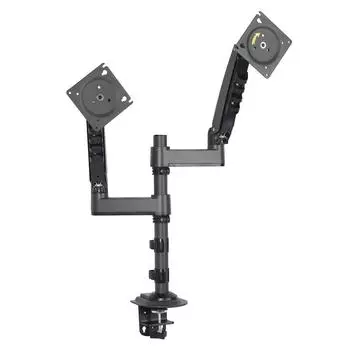 Двойная подставка для дисплея от 17 до 27 дюймов с двойным экраном из алюминия и стали, регулируемая двойная подставка для компьютера