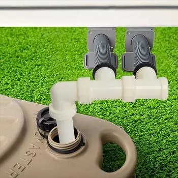 Двойная польза переходника трубы шланга выхода сточных вод каравана с неныжным боровом/хозяином белый