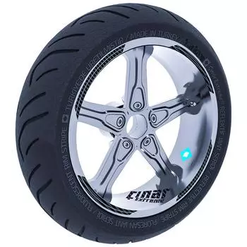 Двойная полоса Дизайн Черный углеродное волокно Текстурированная лента для обода Колесо в полоску Наклейка Наклейка CinarExtreme