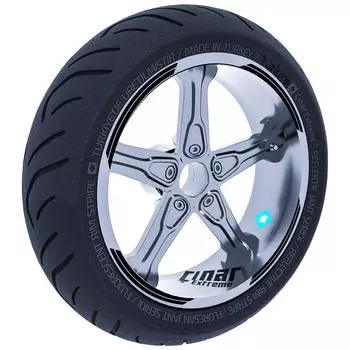 Двойная полоса Дизайн Jet Black Rim Tape Wheel Stripes Decals Sticker CinarExtreme