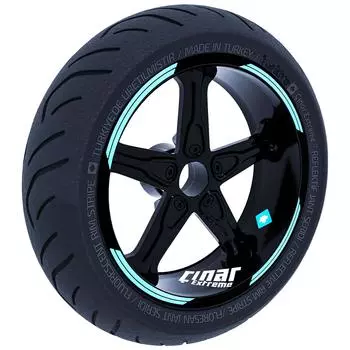 Двойная полоса дизайн мятно-зеленый обод ленты полосы колеса наклейки наклейки CinarExtreme