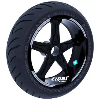 Двойная полоса Дизайн Позолоченный серебряный обод Лента Колеса в полоску Наклейка Наклейка CinarExtreme