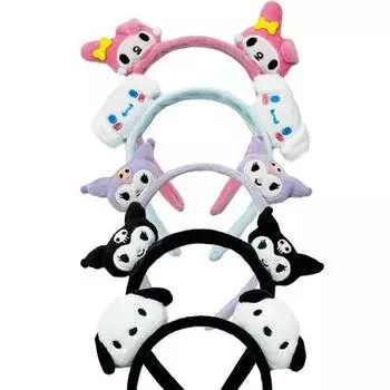 Двойная повязка на голову Sanrio, обе повязки для кукол, меховая повязка для волос с булочкой из корицы, милая повязка на голову, Почако Куроми, повязка для волос My Melody, мероприятие в детском саду