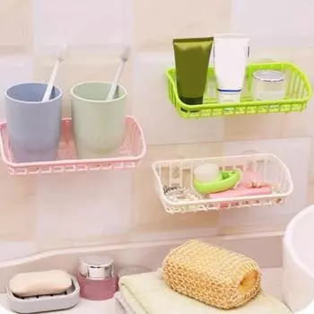 Двойная присоска, раковина, губка, держатель для мыла, кухня, ванная комната, сливная стойка для хранения белый