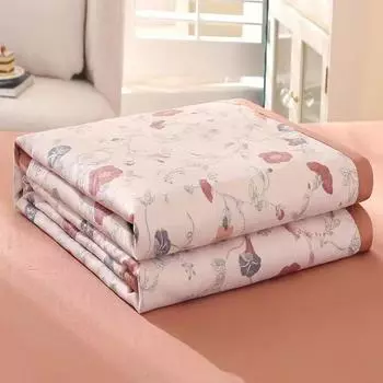 Двойная пряжа с кондиционером, летнее прохладное одеяло, домашнее летнее двойное одеяло 150*200cm синий