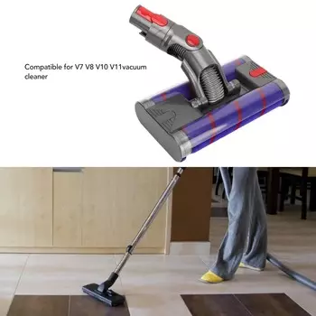 Двойная роликовая щетка для пола, ABS пылесос, мягкая роликовая щетка, насадка для очистки, запасные части для V7 V8 V10 V11