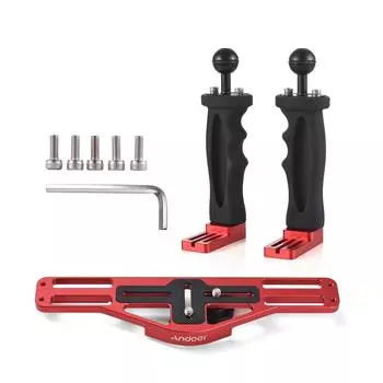 Двойная ручка для камеры для дайвинга, ручной подводный лоток-стабилизатор, регулируемый корпус для камеры для дайвинга B