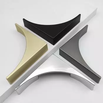 Двойная ручка для мебели с отверстием, водонепроницаемая ручка для шкафа, ручка для двери, ящик для мебели чёрный