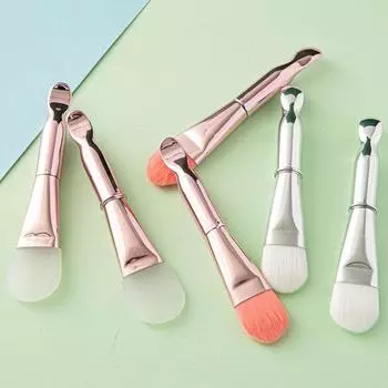 Двойная щетка для чистки масок для лица Мягкая щетка типа «мазок» Мягкая щетина Щетка для красоты лица прозрачный