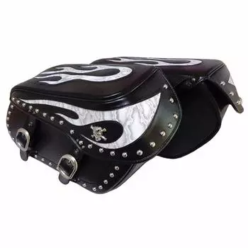 Двойная седельная сумка большой емкости LARGE DOUBLE белая [Xross] белый