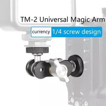 Двойная шаровая головка Magic Arm 1/4 дюйма винт ЧПУ для зеркальной камеры штатив клетка установка светодиодный видео свет микрофон полевой монитор нагрузка 1,5 кг