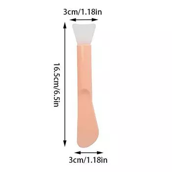 Двойная силиконовая щетка для маски для лица с мягкой головкой и скребком, встроенная палочка для размешивания грязевой пленки двойного назначения, инструмент для самостоятельного нанесения косметической пленки розовый