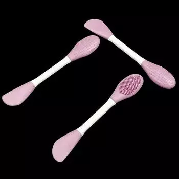 Двойная силиконовая щетка для маски, массажная щетка для умывания лица, грязевая пленка для лица, самодельный инструмент для мягкой пленки, специальная щетка