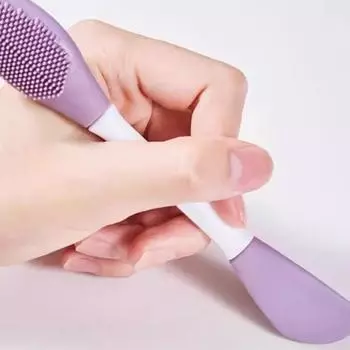 Двойная силиконовая щетка для маски, массажная щетка для умывания лица, грязевая пленка для лица, самодельный инструмент для мягкой пленки, специальная щетка 2pcs