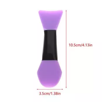 Двойная силиконовая щетка для нанесения маски на лицо, инструмент для ухода за кожей лица, мягкая самодельная щетка для регулировки грязевой пленки, инструменты для нанесения косметических средств на лицо чёрный