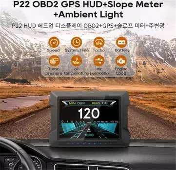 Двойная система Авто HUD Дисплей Проектор для автомобиля Сигнализация OBD2 GPS Уклономер Спидометр Лобовое стекло Электронные аксессуары