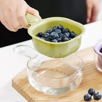 Двойная сливная корзина Чаша Корзина для мытья посуды Сито Миски Дренажное устройство Овощи Фрукты Очистка Дуршлаг Кухонные гаджеты Инструменты