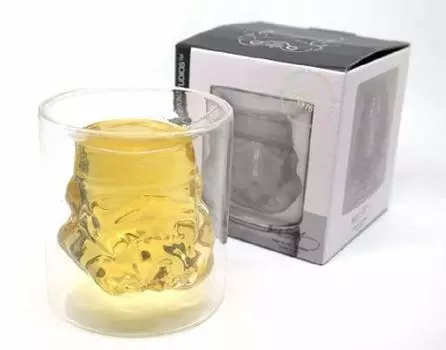 Двойная стеклянная кружка Star Wars Rock с двойной структурой, термостойкая, 200 мл [Morningplace] (1 кусок)