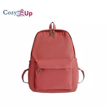 Двойная сумка через плечо Cozy Up, нейлоновый легкий рюкзак для отдыха, студенческий рюкзак большой вместимости 37x29x11cm белый