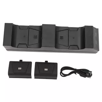 Двойная зарядная станция с контроллером Overchargeging Guard, зарядная док-станция с 2 аккумуляторами по 1000 мАч