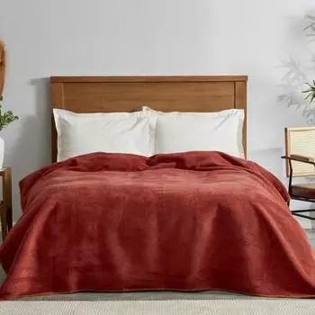 Двойное двойное хлопковое одеяло Karaca Home Saye кирпично-горчичного цвета