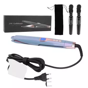Двойное использование выпрямитель для волос щипцы для завивки волос быстрый нагрев постоянная температура синий электрический щипцы для завивки волос EU Plug