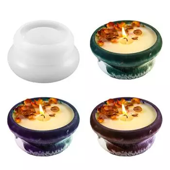 Двойное кольцо, чашка для свечи, силиконовая форма, сделай сам, ароматерапия, гипсовый подсвечник, орнамент, смола, эпоксидная смола, форма для домашнего декора, хранение