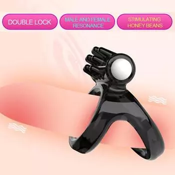 Двойное кольцо, мягкий пенис, замок для члена, вибрирующая батарея, задержка времени, секс-игрушка для пары