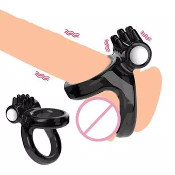 Двойное кольцо, мягкий пенис, замок для члена, вибрирующая батарея, задержка времени, секс-игрушка для пары
