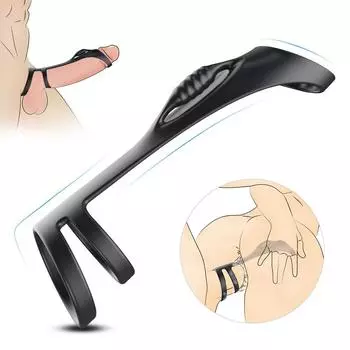 Двойное кольцо Жидкий силиконовый замок Сперматозоидное кольцо Пары Ко-вибрация Задержанное кольцо Товары для взрослых Сопротивление пениса Составное кольцо 14.3*4.7cm