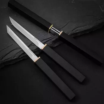 Двойное лезвие из нержавеющей стали с деревянной ручкой кухонные ножи хозяйственный нож для рыбалки на открытом воздухе бытовая кулинария резак