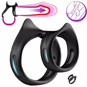 Двойное мужское кольцо, кольцо для пениса, кольцо для задержки эякуляции, кольцо для пары, аксессуары для члена для секс-игр, игрушки Sexulaes