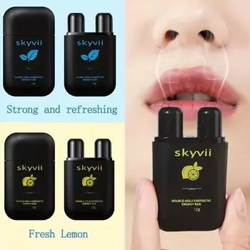 Двойное отверстие для аспирации носа, освежающая динамическая сила Отличный энергетический батончик для вождения, чтобы поздно ложиться на работу, сверхурочно, чтобы разбудить мозг, застрявший в носу Lemon