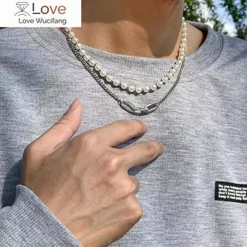 Двойное ожерелье для девочек-подростков, многослойное ожерелье-чокер, модные длинные многослойные цепи, панк-чокер, ожерелье D5qb