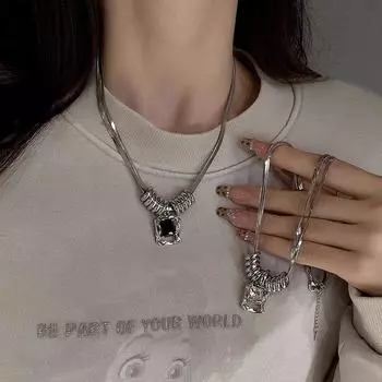 Двойное ожерелье-свитер для женщин, осень-зима, мужской нишевый дизайн, высококачественная цепочка для свитера